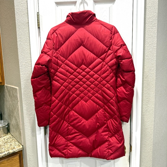 Eddie Bauer Woman's Down Parka XS RED, FLEECE LINED COLLAR - Picture 2 of 7